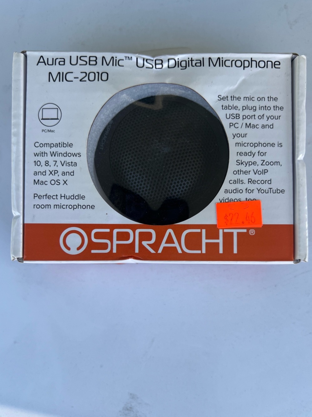 Aura USB Mic MIC-2010 - Black USB Digital Microphone
